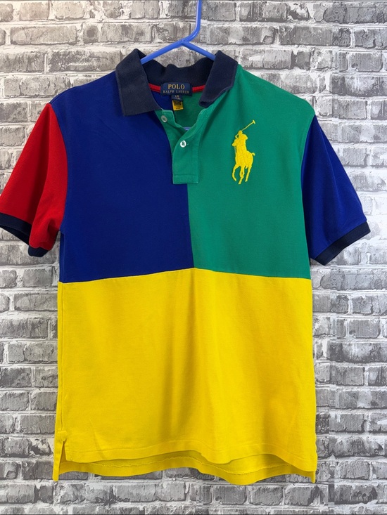 Polo Ralph Lauren Other - Polo by Ralph Lauren Colorblock Polo — Blue/Green/Yellow/Red with Navy Collar